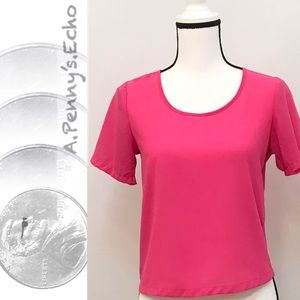 Fun & Flirt XS Hot Pink Blouse, preowned